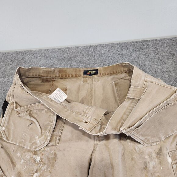 Blaklader Mens 44x32 Canvas WorkWear Double Knee Utility Tools Carpenter Pants - Picture 7 of 16